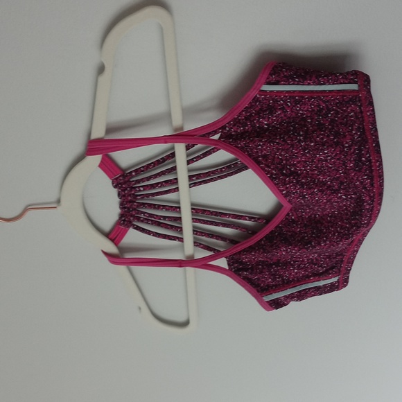 LuLuLemon Lighten Up Pink and Black Sport Bra Size 6 - Picture 3 of 11